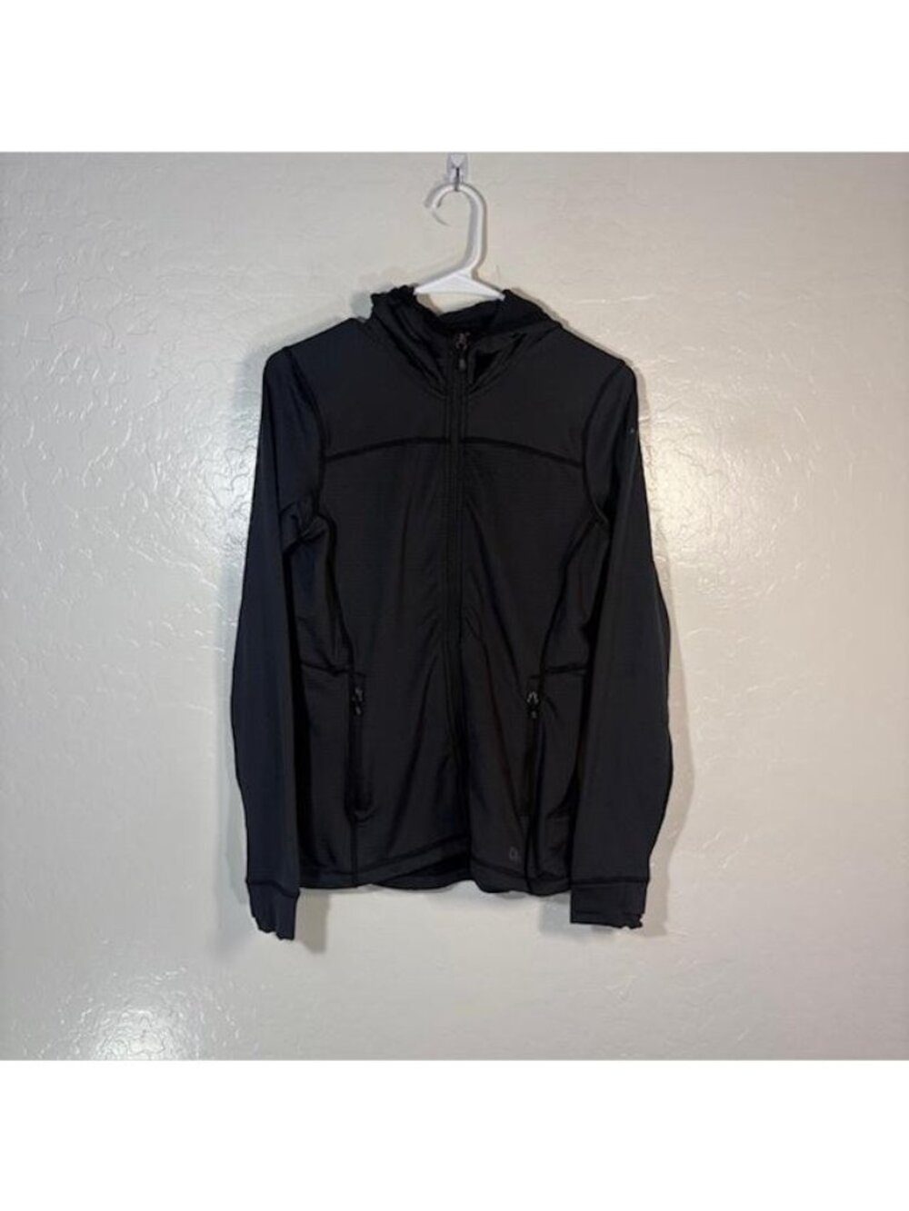 Outdoor Research Vigor Hoodie Womens Small Black Full Zip Fleece Jacket Stretch